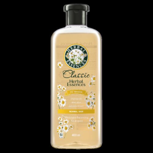 Herbal Essences Classic Chamomile Shampoo (400ml) for nourishing moisture balance and soft, vibrant hair.