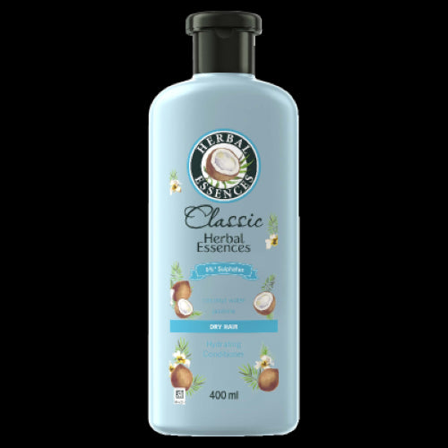 Herbal Essences Classic Coconut Hydrating Conditioner 400ml, coconut-infused for soft, moisturized hair with a tropical aroma.