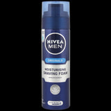 Nivea Men Moisturising Shaving Foam 200ml, enriched with Aloe Vera and Pro-Vitamin B5 for a soothing, hydrating shave.
