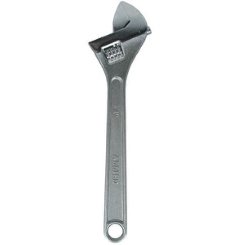 Adjustable Wrench #51055, 450mm, chrome plated high carbon steel, designed for precision and durability in various tasks.