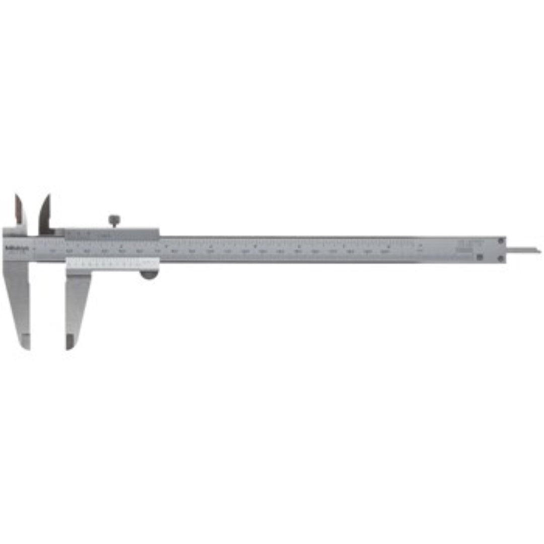 Mitutoyo Vernier Caliper 12" with metric and imperial scales, featuring easy-to-read graduations and durable design.