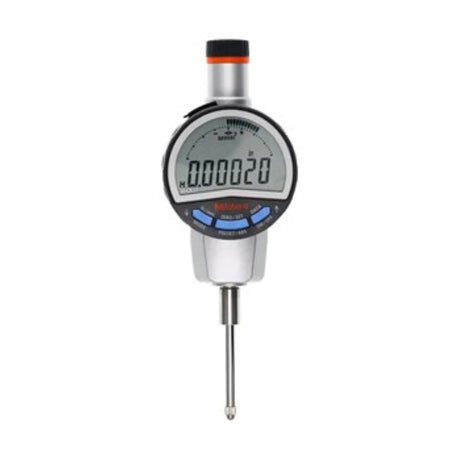 Mitutoyo Digimatic Indicator with 2.0" range, 0.01mm resolution, 330° rotating display, ideal for precise measurements.