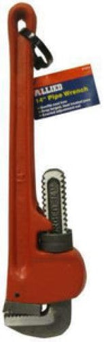 Heavy-duty 350mm pipe wrench made of ductile iron for efficient plumbing tasks with strong, durable jaws and easy adjustments.