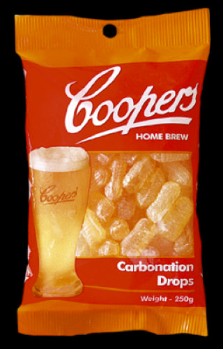 Coopers Carbonation Drops 250g for perfect carbonation in homebrewed beers and beverages, easy-to-use and consistent results.