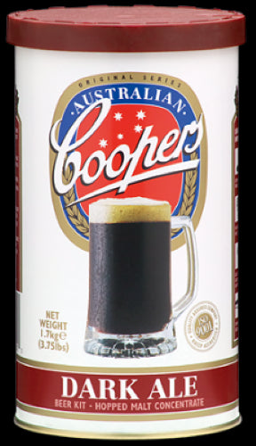 Coopers Dark Ale Homebrewing Malt 1.7kg, premium malt for rich, flavorful dark ales, 100% natural and GMO-free.