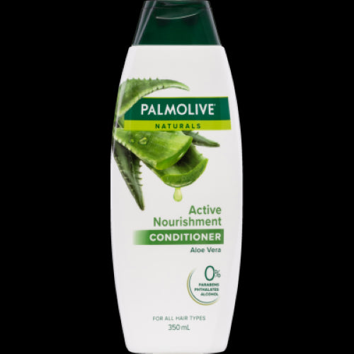 Palmolive Naturals Aloe Vera Conditioner: 350ml, nourishes hair with natural aloe vera for hydration and shine, free from harmful chemicals.