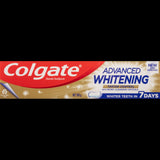 Colgate Advanced Whitening Tartar Control Toothpaste 200g, featuring Micro-Cleansing Crystals for stain removal and tartar prevention.