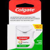 Colgate Total Mint Waxed Dental Floss Value Pack, 100m of smooth, shredding-resistant floss for optimal gum protection and fresh breath.