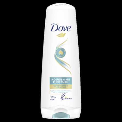 Dove Nourishing Moisture Conditioner 320ml: hydrates all hair types for softness, manageability, and daily damage protection.