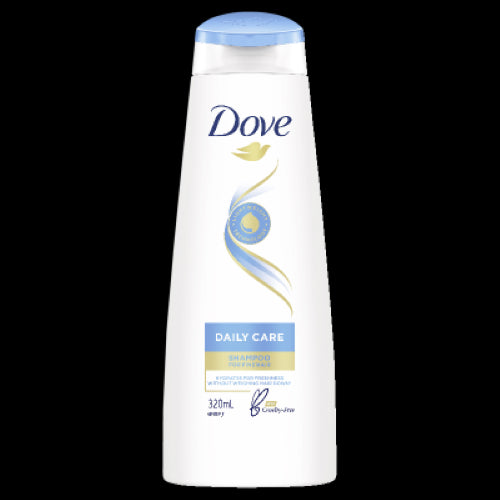 Dove Daily Care Shampoo 320ml, nourishes and revitalizes normal to dry hair for fresh, bouncy, and beautiful hair.