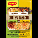 MAGGI Cheesy Lasagne Recipe Base Sachet 26g for quick, flavorful lasagne with cheese sauce and customizable ingredients.