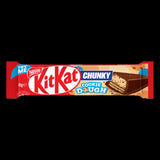 Nestle Kit Kat Chunky Cookie Dough bar featuring crisp wafers, cookie dough filling, and smooth milk chocolate coating.