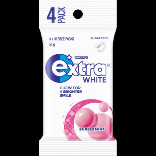 Wrigley's Extra White Bubblemint Sugar Free Chewing Gum Multipack 56g