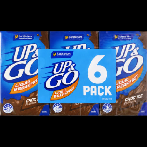 Sanitarium Up & Go Choc Ice Flavour Liquid Breakfast 6 x 250ml