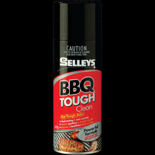 Selleys BBQ Tough Kleen 400g bottle for powerful grease removal and easy cleaning of barbecues and grills.