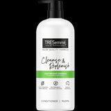 Tresemme Cleanse & Replenish Conditioner 940ml, infused with vitamins and grape seed oil for oily hair, ensures lightweight hydration.