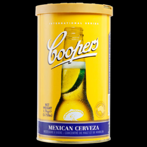 Coopers Homebrewing Malt Mexican Cerveza 1.7kg: premium malt for crafting refreshing, light Mexican lagers at home.