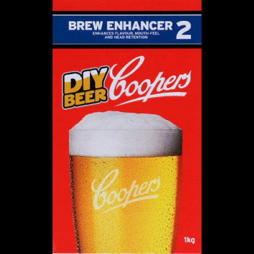 Coopers DIY Brew Enhancer 2, 1kg, boosts flavor and mouthfeel for better homebrewed beer with improved carbonation and taste.