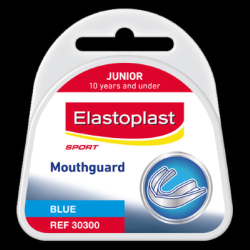 Elastoplast Sport Junior Mouth Guard for kids, offering customized fit and protection in sports like rugby, football, and basketball.