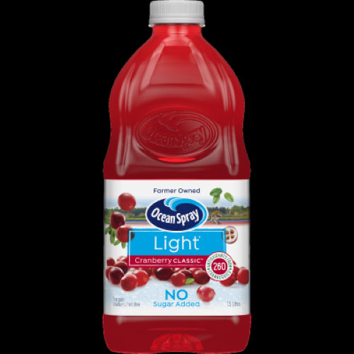 Ocean Spray Light Cranberry Classic Fruit Drink 1.5L, a low-calorie beverage with bold cranberry flavor and health benefits.