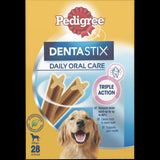 Large dog dental care treats with X-shape design that reduce tartar build-up and support gum health.