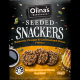 Crunchy gluten-free snackers infused with balsamic vinegar and caramelised onion, perfect for pairing or solo snacking.