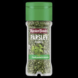 MasterFoods Parsley Flakes Jar 4g: Vibrant green herb for adding flavor and garnish to soups, salads, and main dishes.