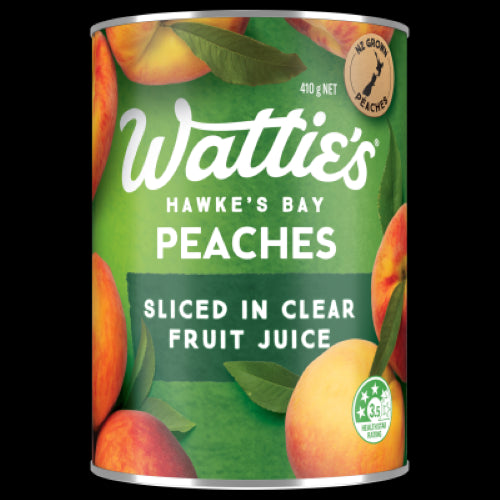 Sliced peaches in clear fruit juice, perfect for baking, snacking, or enhancing smoothies, sourced from NZ farms.