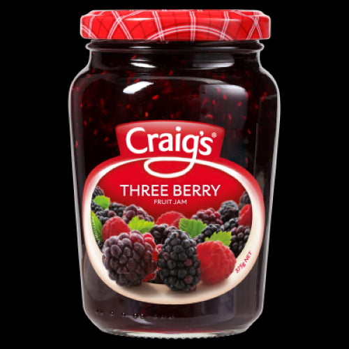 Craig's Three Berry Fruit Jam 375g