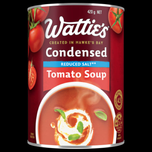 Wattie's Condensed Salt Reduced Tomato Soup 420g