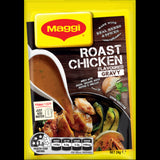 MAGGI Roast Chicken Gravy Sachet 24g, a quick mix with real herbs, perfect for enhancing roast chicken meals.