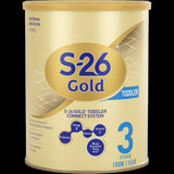 S-26 Gold Toddler Stage 3 900g nutritious milk drink can, enriched with vitamins and probiotics for toddler growth.