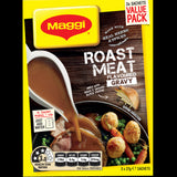 Maggi Roast Meat Gravy Mix 3pk, a convenient blend of herbs and spices for rich, flavorful gravy just by adding water.