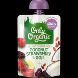 Organic Coconut Strawberry & Goji snack for toddlers, packed with nutrients and free from additives, perfect for healthy snacking.