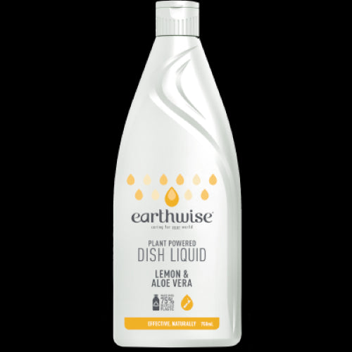 Eco-friendly dishwashing liquid with lemon and aloe vera for tough grease, gentle on hands, 750ml.