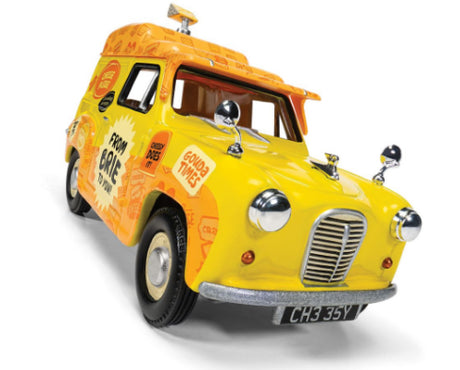 Diecast model of the W&G Austin A35 Van in 1:43 scale, showcasing vintage charm and intricate detailing.