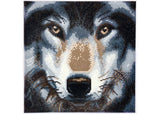 Colorful 5D diamond painting kit featuring a detailed wolf design on a 30x30cm adhesive canvas for creative relaxation.
