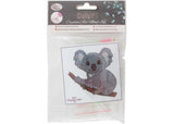 Sparkling 9x9cm CrystalArt Koala Bear motif for DIY craft projects, includes crystals, pen, and wax for easy creative fun.
