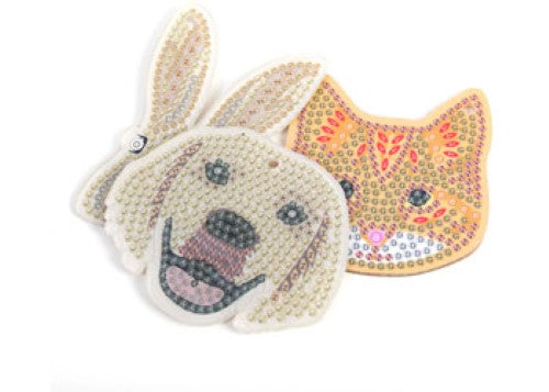 Craft your own unique pet-themed keyrings with the CrystalArt Perfect Pets Keyring Kit, featuring vibrant crystals and templates.