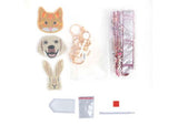 Colorful CrystalArt keyring kit featuring three pet designs for DIY enthusiasts and craft lovers. Perfect for unique accessories.