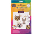 Adorable keyring kit featuring double-sided templates and vibrant crystals for pet lovers to create unique accessories.