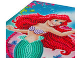 Enchanting Little Mermaid notebook with crystal art design, 50 lined pages, and easy-to-use rhinestone application.