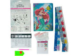 Colorful CrystalArt - The Little Mermaid Notebook with 50 lined pages and magical rhinestone art experience for creative expression.