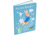 Colorful Peter Rabbit themed notebook (18x26cm) for creative crystal art and journaling, featuring 50 lined pages.