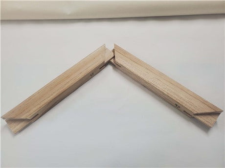 Lightweight 28-inch stretcher bar pair made of sustainably sourced timber, featuring precision corners for easy assembly.