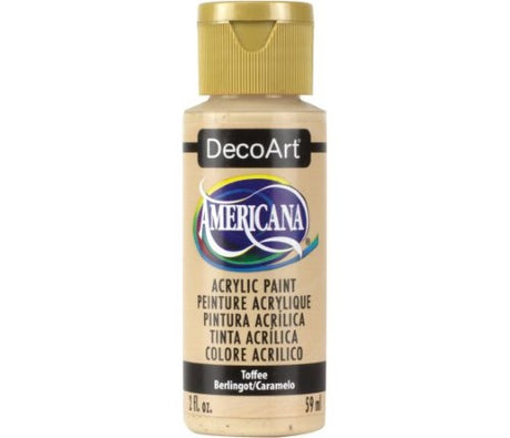 Decoart Americana Acrylic - 2oz TOFFEE, versatile paint with a warm toffee hue, ideal for crafts, art, and home decor projects.