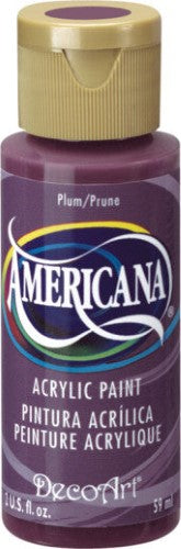 Vibrant Decoart Americana Acrylic paint in rich plum, ideal for all creative projects on various surfaces.