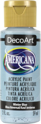 Decoart Americana Acrylic 2oz in Winter Blue, a versatile, vibrant paint for crafts and fine art projects.