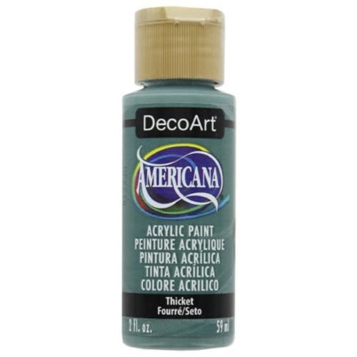 DecoArt Americana Acrylic 2oz Thicket paint, versatile for various surfaces, offers vibrant color and fast-drying matte finish.