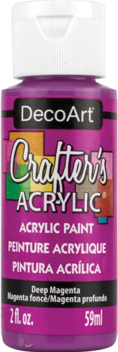 Deep Magenta 2oz acrylic paint by DecoArt, ideal for smooth application and vibrant coverage on various surfaces.